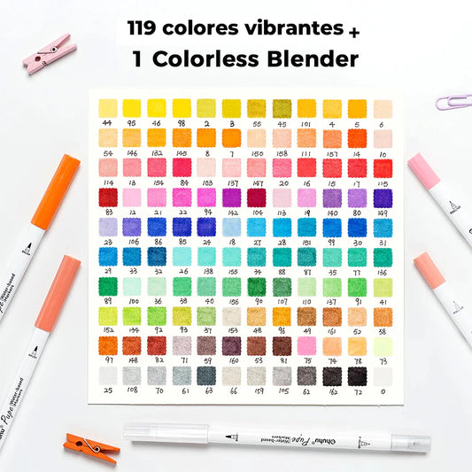 Marcadores Doble punta PUPE OHUHU 120 colores + envío GRATIS