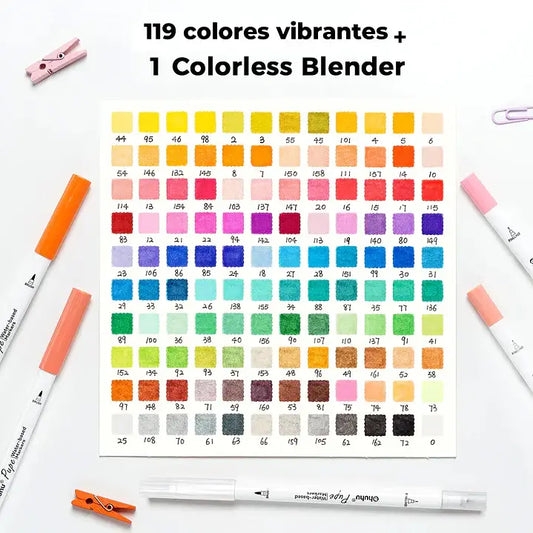 Marcadores Doble punta PUPE OHUHU 120 colores + envío GRATIS