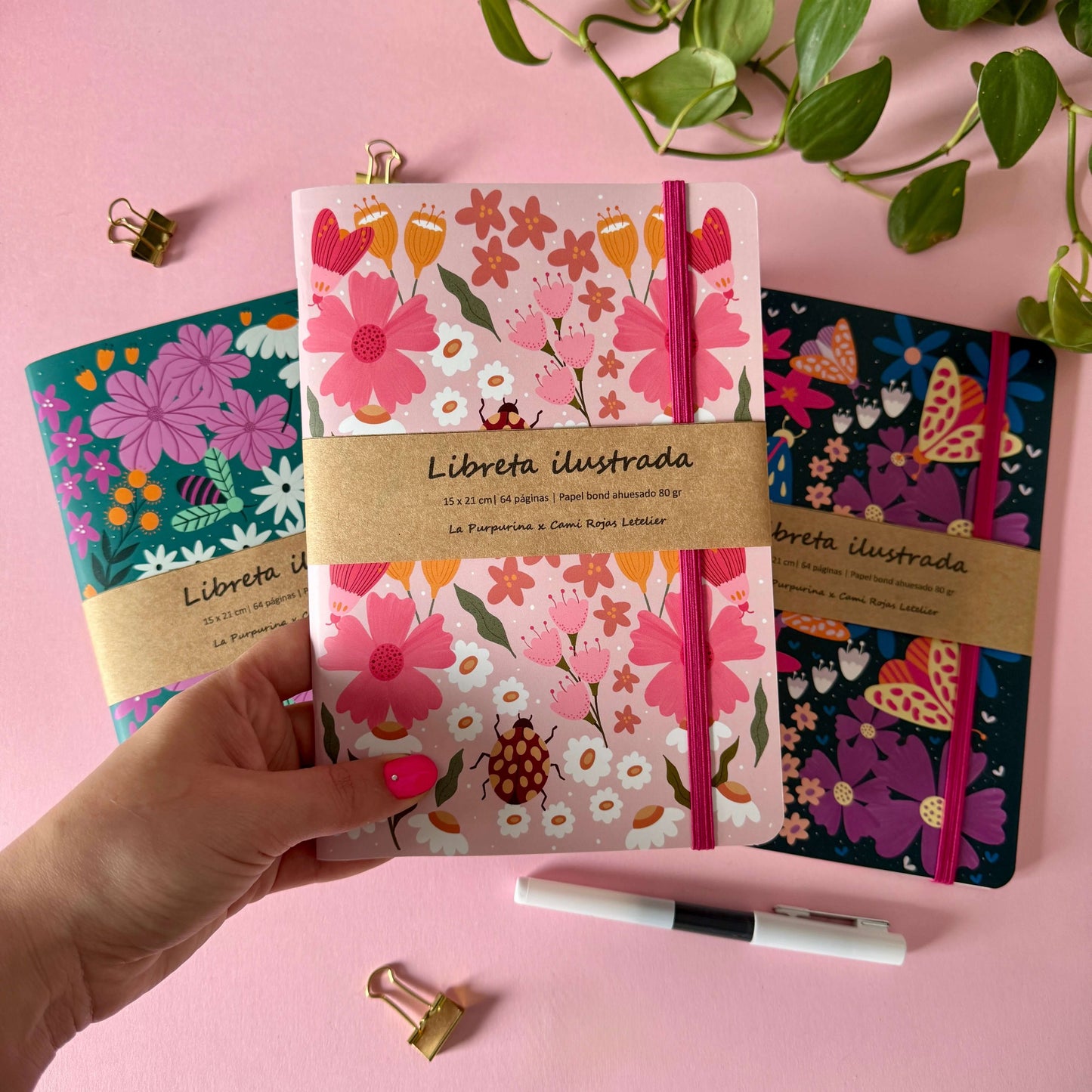 Set 3 Libretas Florecer - Cami Rojas Letelier