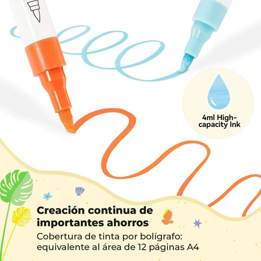 Marcadores acrílicos Kalalau de Ohuhu | Punta pincel 30 colores