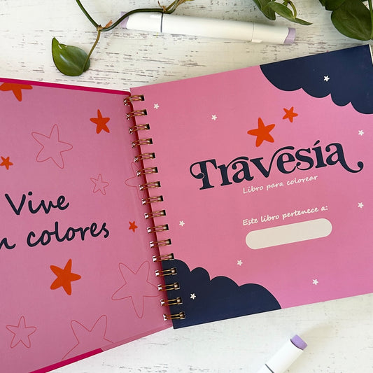 Libro para colorear TRAVESÍA - Cami Rojas Letelier
