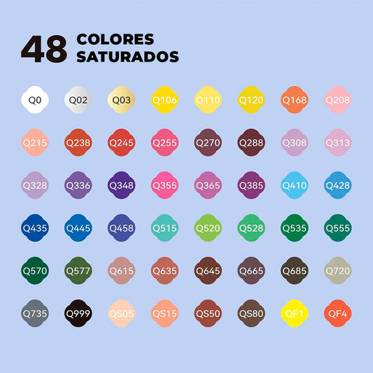 Marcadores acrílicos ARRTX | 48 COLORES PUNTA DE REDONDA - Cami Rojas Letelier