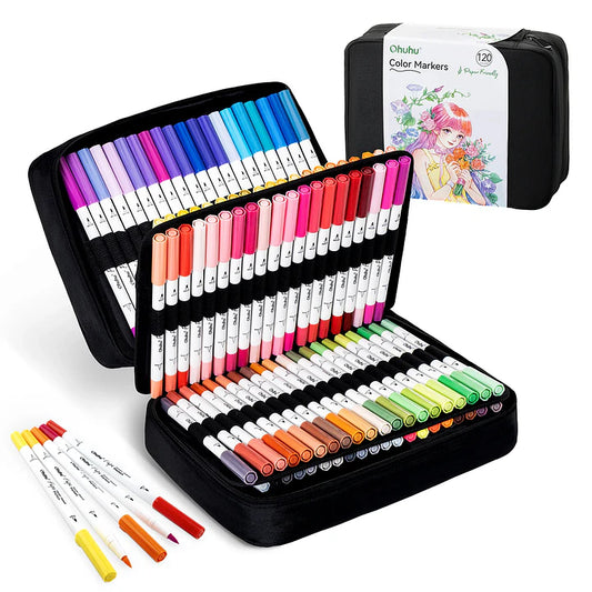 Marcadores Doble punta PUPE OHUHU 120 colores + envío GRATIS