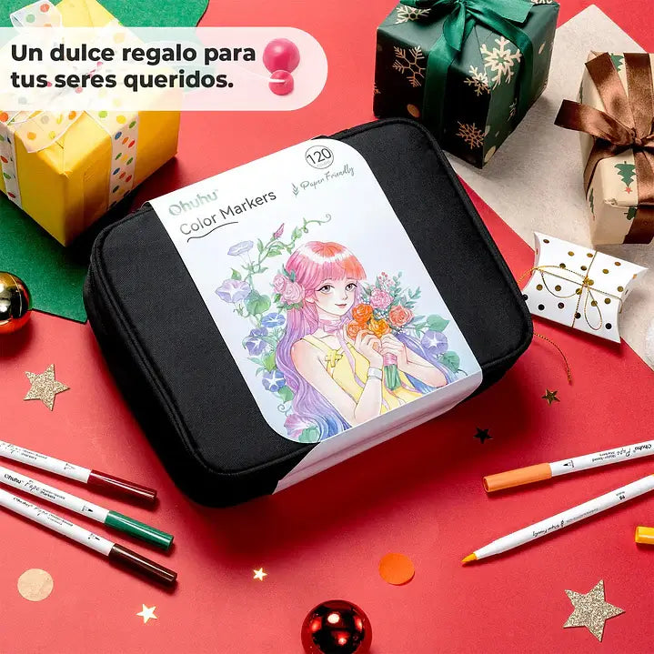 Marcadores Doble punta PUPE OHUHU 120 colores + envío GRATIS