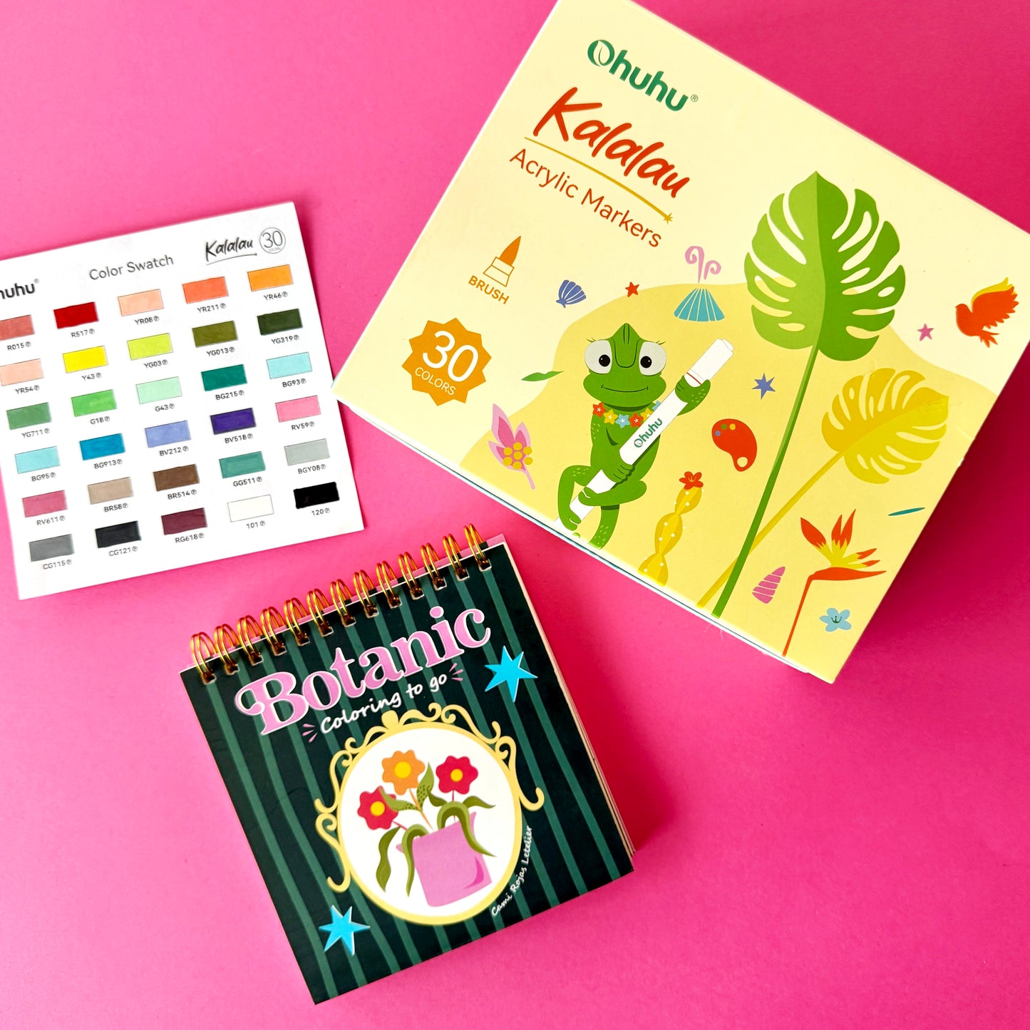 Pack Libro Botanic + Acrílicos Kalalau