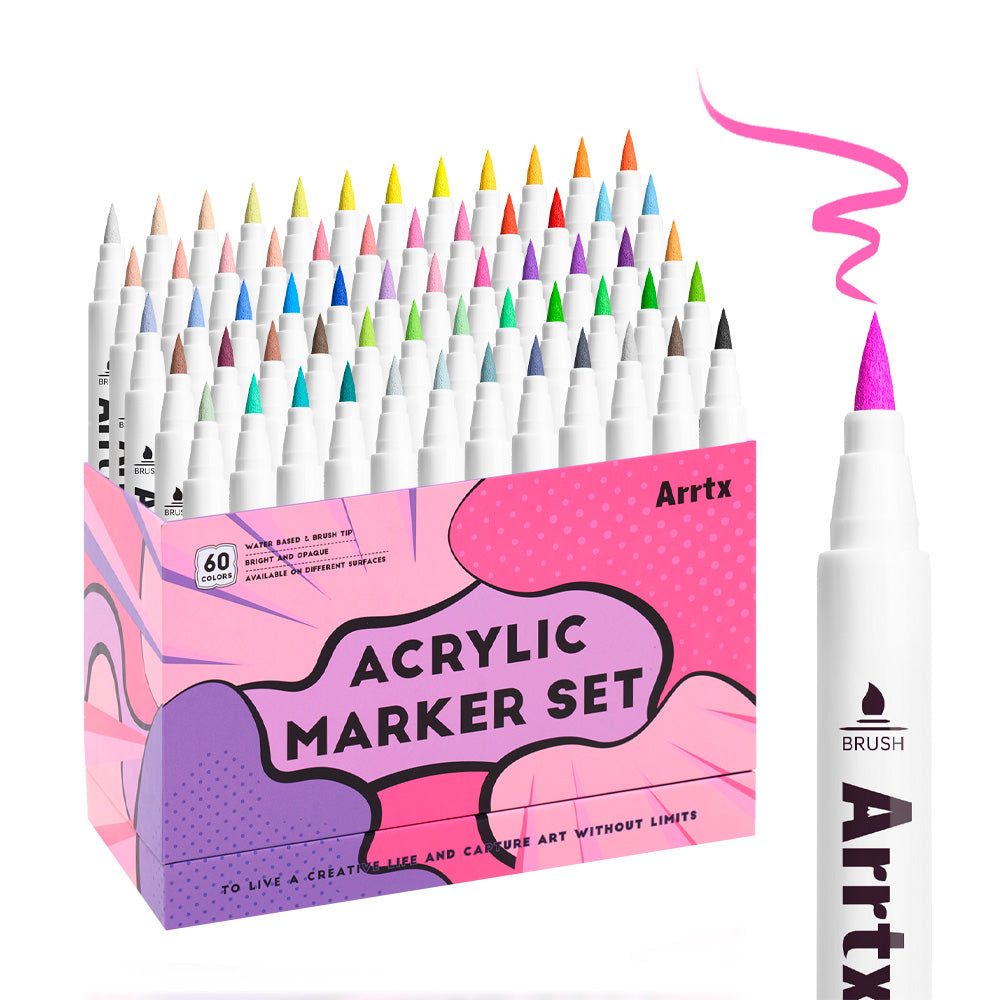 Marcadores acrílicos ARRTX | 60 COLORES ANIME PUNTA PINCEL