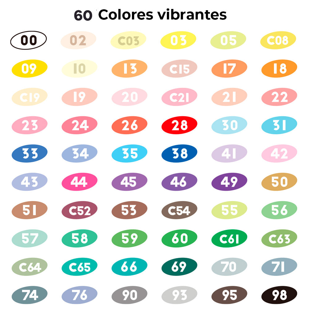 Marcadores acrílicos ARRTX | 60 COLORES ANIME PUNTA PINCEL