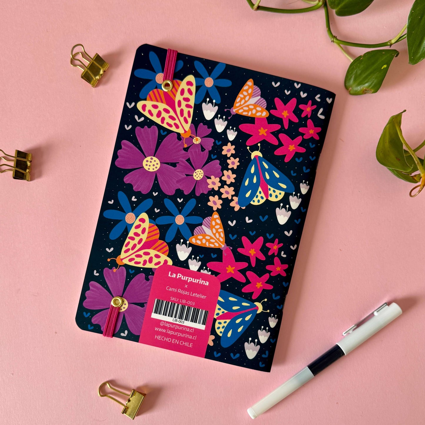 Libreta Florecer azul - Cami Rojas Letelier