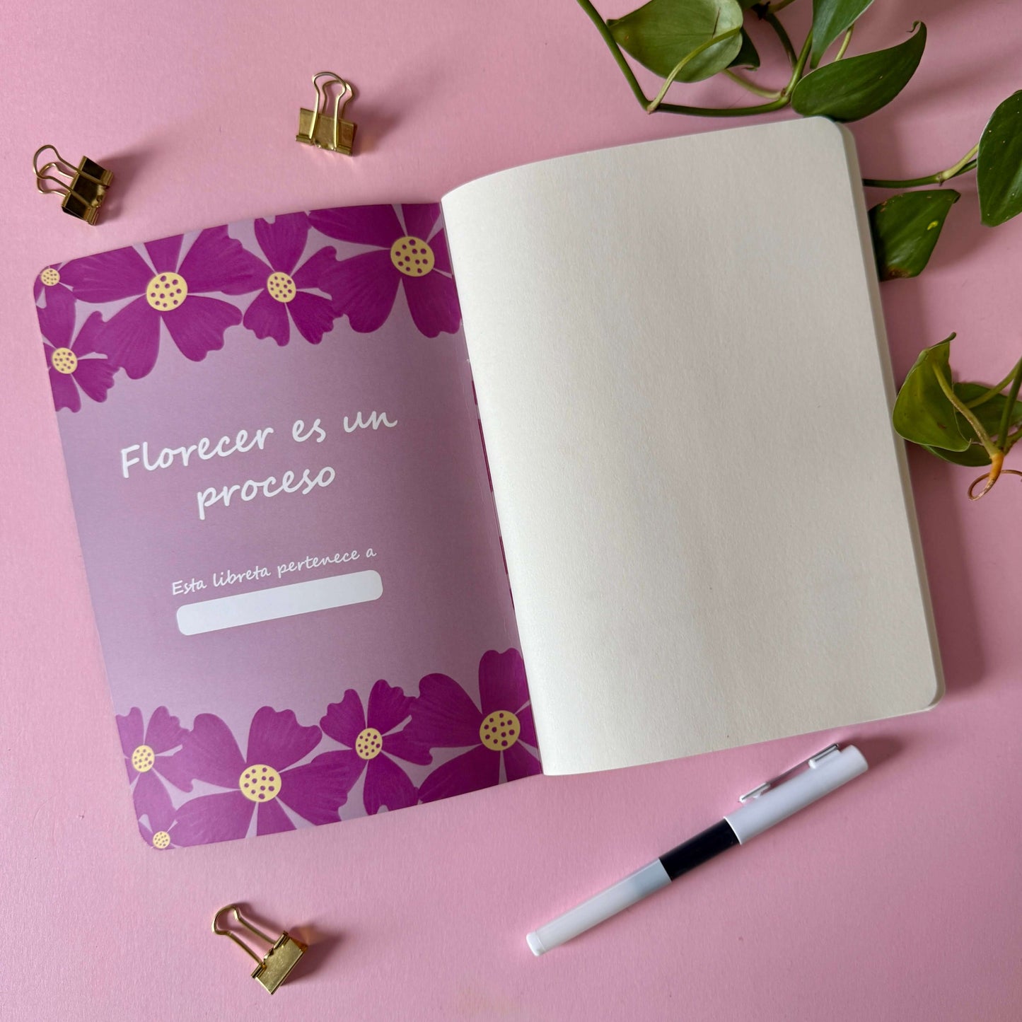 Libreta Florecer azul - Cami Rojas Letelier