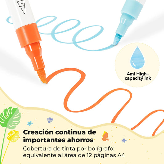 Marcadores acrílicos Kalalau de Ohuhu | Punta pincel 30 colores