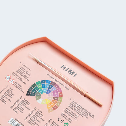 HIMI SET DE PINTURA SÓLIDA SEMI HUMEDA 24 COLORES (ESTUCHE DAMASCO) - Cami Rojas Letelier