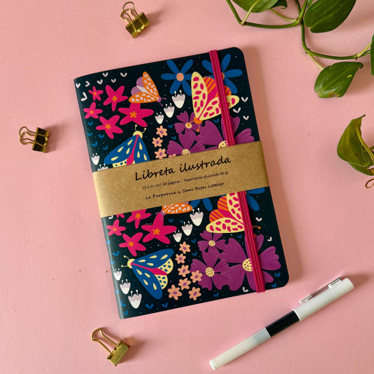 Libreta Florecer azul - Cami Rojas Letelier