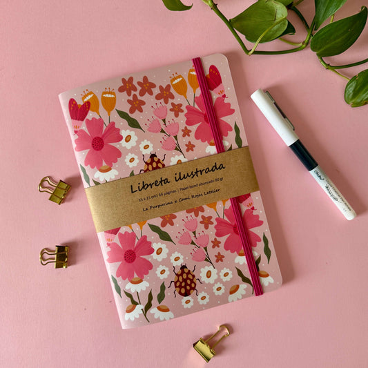 Libreta Florecer rosada - Cami Rojas Letelier