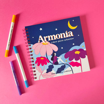 Libro para colorear ARMONIA - Cami Rojas Letelier