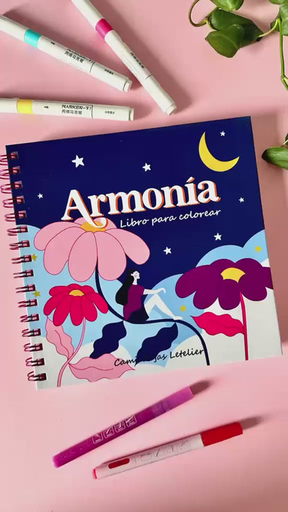 Libro para colorear Armonía - La Purpurina