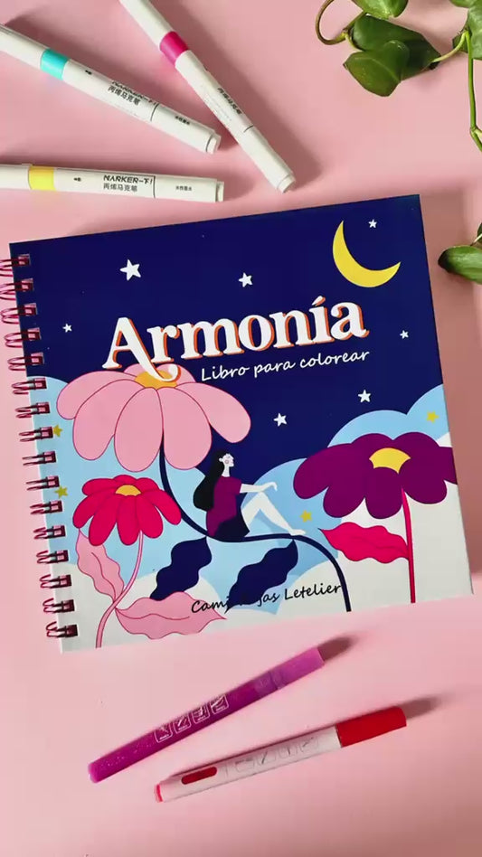 Libro para colorear Armonía - La Purpurina